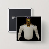 Robonaut 2, een handige, humanoïde astronaut hel 5 vierkante button 5,1 cm (Voorkant /achterkant)