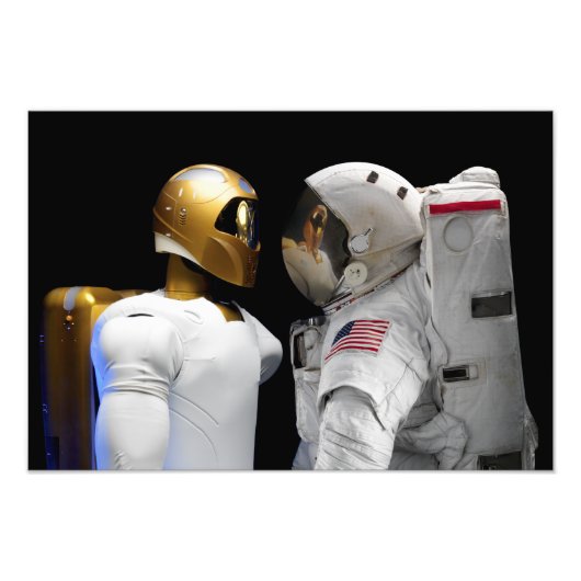 Robonaut 2, een handige, humanoïde astronaut hel foto afdruk (Voorkant)