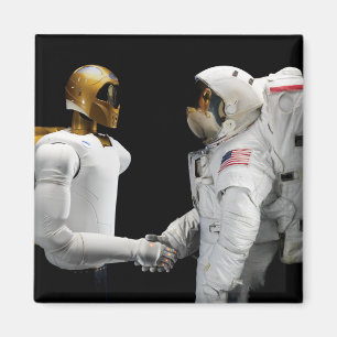 Robonaut 2, een handige, humanoïde astronaut hel  magneet
