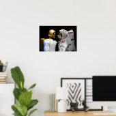 Robonaut 2, een handige, humanoïde astronaut hel poster (Thuiskantoor)