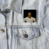 Robonaut 2, een handige, humanoïde astronaut hel vierkante button 5,1 cm (In situ)