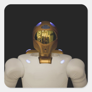 Robonaut 2, een handige, humanoïde astronaut hel vierkante sticker