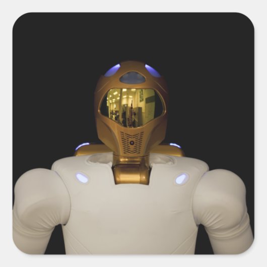 Robonaut 2, een handige, humanoïde astronaut hel vierkante sticker (Voorkant)