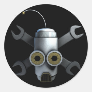 RoboPirates Ronde Sticker