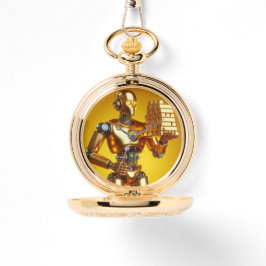 Robor no robot con oro horloge