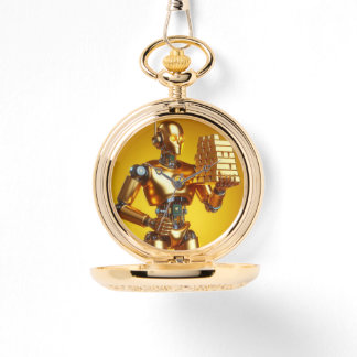 Robor no robot con oro horloge