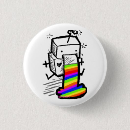 roboregenboog ronde button 3,2 cm (Voorkant)