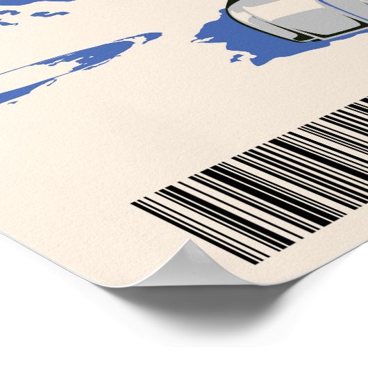 robot 1 blauw poster (Hoek)