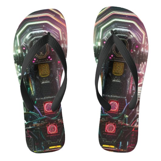 Robot 1 brede teenslippers (Voetbed)