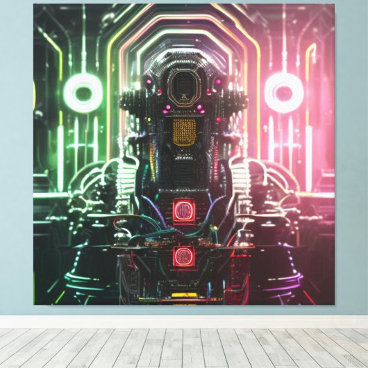 Robot 1 canvas print (Insitu (Houten vloer))