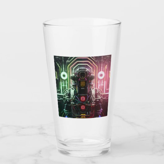 Robot 1 glazen tumbler (Voorkant)