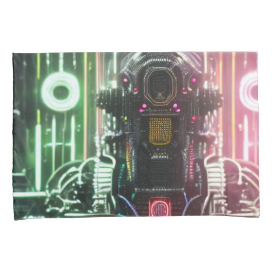 Robot 1 grijs standaard kussenslopen paar (Voorkant-Rechts)