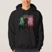 Robot 1 mannen zwart sweatshirt met capuchon (Voorkant)