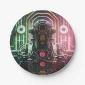 Robot 1 papieren borden papieren bordje (Voorkant)