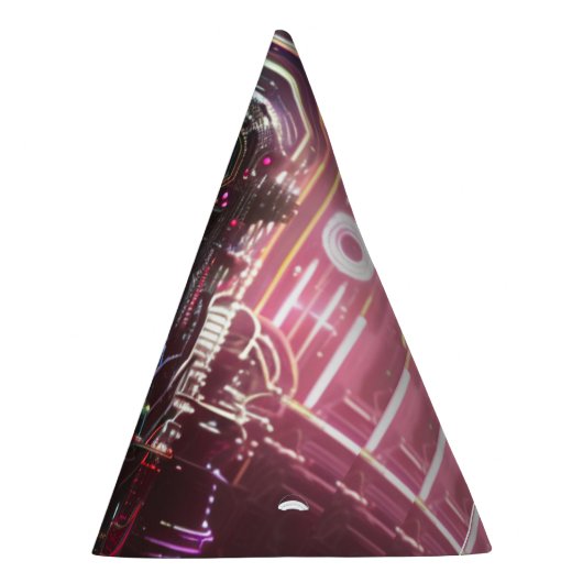 Robot 1 party petten feesthoedjes (Rechts)