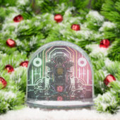 Robot 1 snow globe sneeuwbol (Kerstmis)