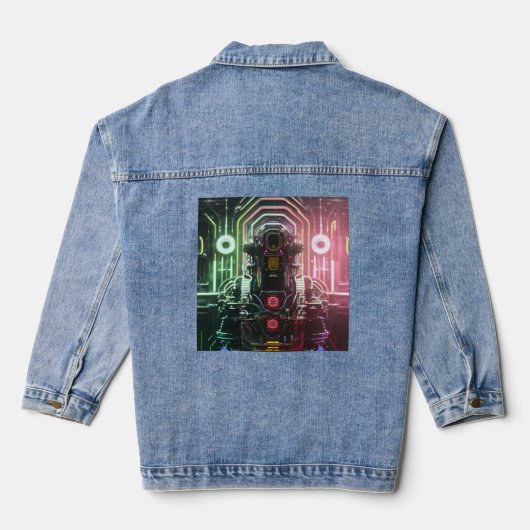 Robot 1 vrouwen denim jas denim jacket (Achterkant)