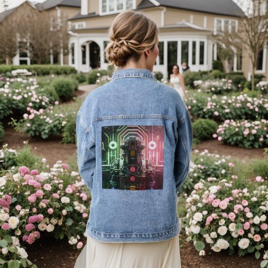 Robot 1 vrouwen denim jas jacket (Huwelijk Achterkant)