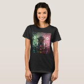 Robot 1 vrouwen zwart T-shirt (Voorkant volledig)