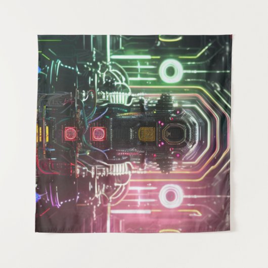 Robot 1 wandtapijt wandkleed (Voorkant (horizontaal))