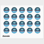 Robot 1e Verjaardag Custom Stickers (Vel)