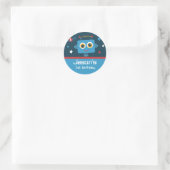 Robot 1e Verjaardag Custom Stickers (Tas)