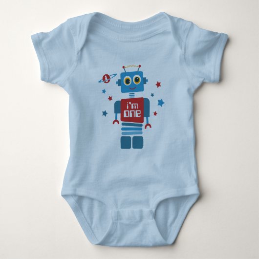 Robot 1ste verjaardag romper (Voorkant)