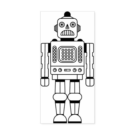 Robot 200423(01) rubberstempel (Afrduk)