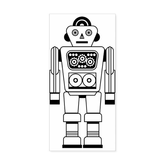 Robot 200423(02) rubberstempel (Afrduk)