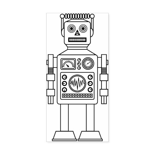 Robot 200423(03) rubberstempel (Afrduk)
