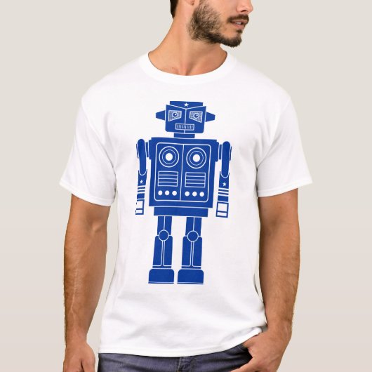 Robot 270620/010 - Navy Blue en White T-Shirt (Voorkant)