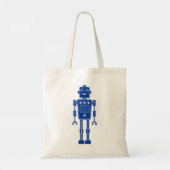 Robot 270620/011 - marineblauw en witte Canvas tas (Achterkant)