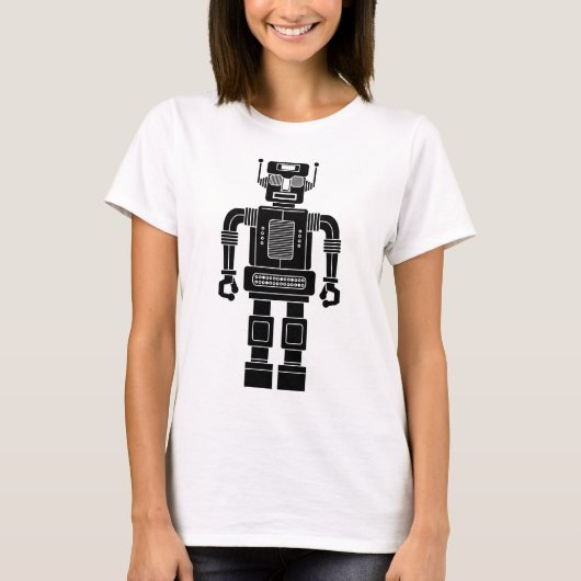 Robot 270620/04 - T-Shirt zwart en wit (Voorkant)