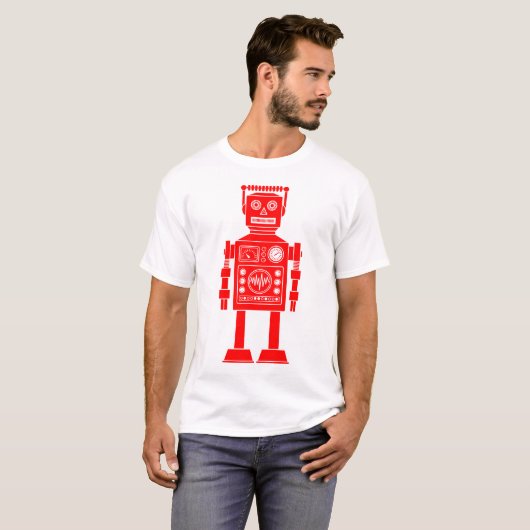 Robot 270620/06 - Rood en wit T-shirt (Voorkant volledig)