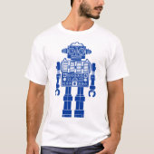 Robot 270620/08 - Navy Blue en White T-Shirt (Voorkant)