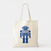 Robot 270620/08 - Navy Blue en White Tote Bag (Achterkant)