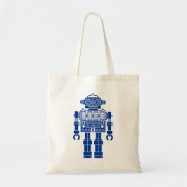 Robot 270620/08 - Navy Blue en White Tote Bag