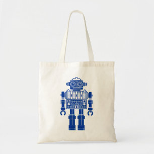 Robot 270620/08 - Navy Blue en White Tote Bag
