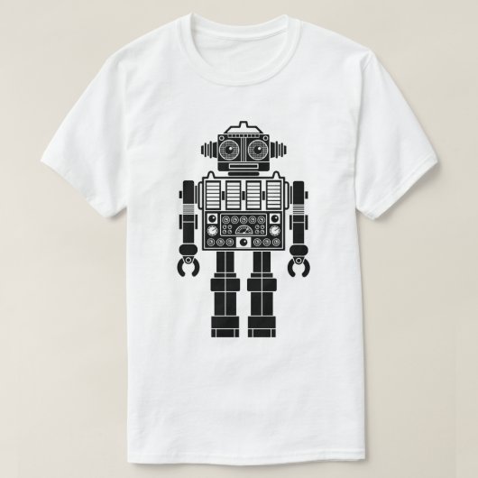 Robot 270620/08 - T-Shirt zwart en wit (Design voorkant)