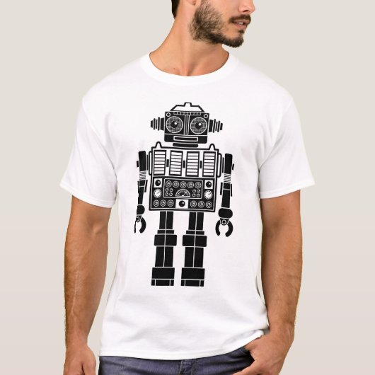 Robot 270620/08 - T-Shirt zwart en wit (Voorkant)