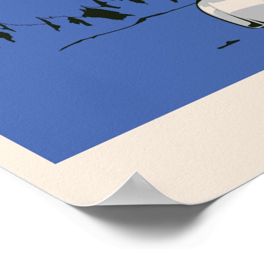 Robot 2 blauw Poster (Hoek)