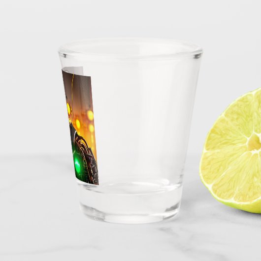 Robot 2 borrelglas shot glas (Rechts)