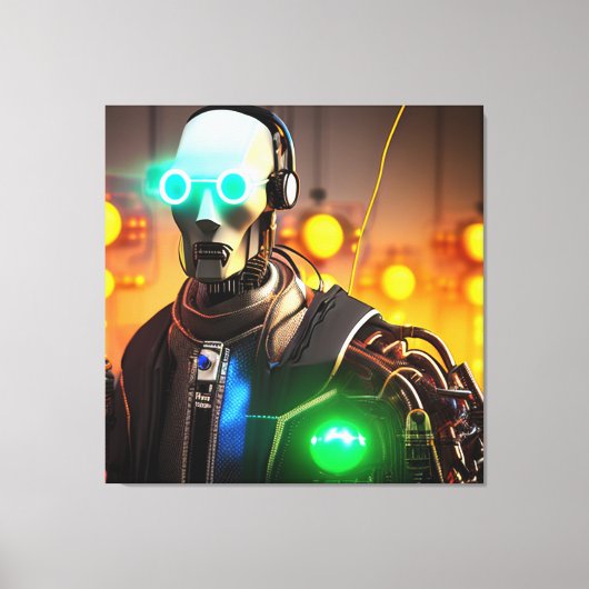 Robot 2 canvas afdrukken (Voorkant)