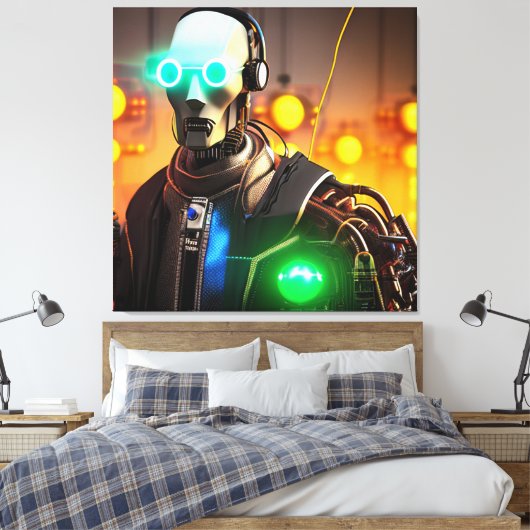Robot 2 canvas afdrukken (Insitu (Slaapkamer))