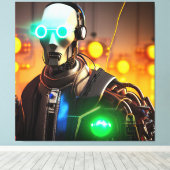 Robot 2 canvas afdrukken (Insitu (Houten vloer))