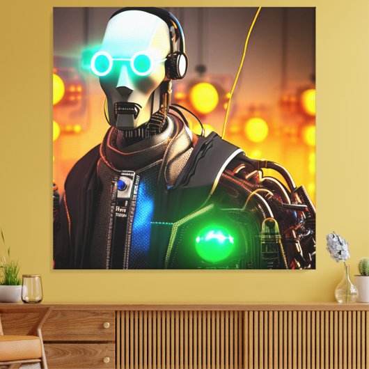 Robot 2 canvas afdrukken (Insitu (Woonkamer))