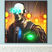 Robot 2 canvasprint canvas afdruk (Insitu (Houten vloer))