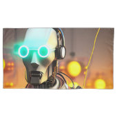 Robot 2 grijs koning kussensloop (Voorkant)