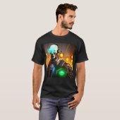 Robot 2 mannen zwart T-shirt (Voorkant volledig)