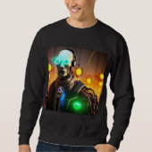 Robot 2 mannen zwarte sweatshirt (Voorkant)